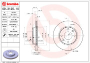 09.3125.10 Brzdový kotouč PRIME LINE BREMBO