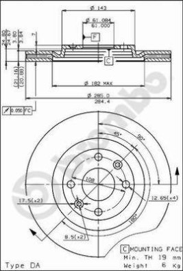 09.4626.20 Brzdový kotouč PRIME LINE BREMBO