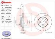 09.4765.14 Brzdový kotouč PRIME LINE BREMBO