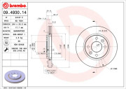 09.4930.14 BREMBO brzdový kotúč 09.4930.14 BREMBO