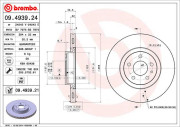 09.4939.21 Brzdový kotouč COATED DISC LINE BREMBO