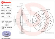 09.4939.2X Brzdový kotouč BEARING DISC LINE BREMBO