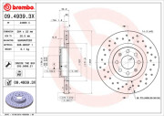 09.4939.3X Brzdový kotouč BEARING DISC LINE BREMBO