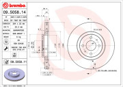 09.5058.11 Brzdový kotouč COATED DISC LINE BREMBO