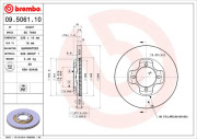 09.5061.10 BREMBO brzdový kotúč 09.5061.10 BREMBO