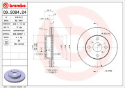 09.5084.24 BREMBO brzdový kotúč 09.5084.24 BREMBO