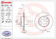 09.5101.10 BREMBO brzdový kotúč 09.5101.10 BREMBO