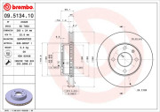 09.5134.10 Brzdový kotouč PRIME LINE BREMBO