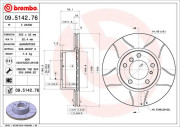 09.5142.76 Brzdový kotouč BREMBO MAX LINE BREMBO