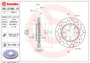 09.5196.1X Brzdový kotouč BEARING DISC LINE BREMBO