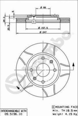 09.5196.75 Brzdový kotouč BREMBO MAX LINE BREMBO