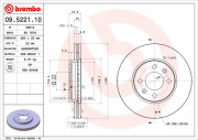 09.5221.10 BREMBO brzdový kotúč 09.5221.10 BREMBO