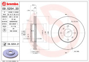 09.5254.20 BREMBO brzdový kotúč 09.5254.20 BREMBO