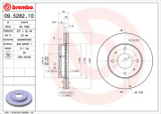 09.5282.10 Brzdový kotouč PRIME LINE BREMBO