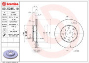 09.5285.10 Brzdový kotouč PRIME LINE BREMBO