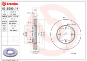 09.5290.14 Brzdový kotouč PRIME LINE BREMBO