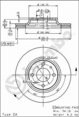 09.5307.10 Brzdový kotouč PRIME LINE BREMBO