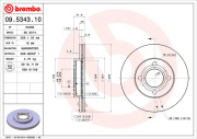 09.5343.10 BREMBO brzdový kotúč 09.5343.10 BREMBO