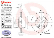 09.5390.31 Brzdový kotouč COATED DISC LINE BREMBO