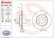 09.5457.20 Brzdový kotouč PRIME LINE BREMBO