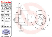 09.5457.30 Brzdový kotouč PRIME LINE BREMBO