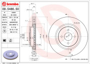 09.5486.50 Brzdový kotouč PRIME LINE BREMBO