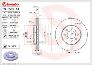 09.5509.11 Brzdový kotouč COATED DISC LINE BREMBO