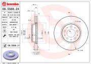 09.5568.21 Brzdový kotouč COATED DISC LINE BREMBO