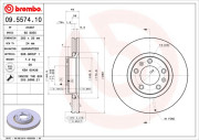 09.5574.10 Brzdový kotouč PRIME LINE BREMBO