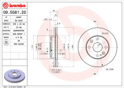 09.5581.20 Brzdový kotouč PRIME LINE BREMBO