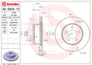 09.5649.10 Brzdový kotouč PRIME LINE BREMBO