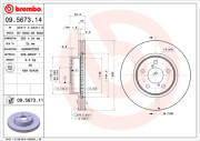 09.5673.11 Brzdový kotouč COATED DISC LINE BREMBO