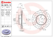 09.5673.1X Brzdový kotouč BEARING DISC LINE BREMBO