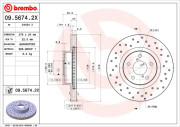 09.5674.2X Brzdový kotouč BEARING DISC LINE BREMBO