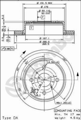 09.5706.10 Brzdový kotouč PRIME LINE BREMBO