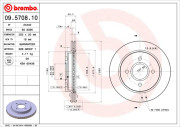 09.5708.10 Brzdový kotouč PRIME LINE BREMBO