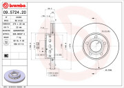 09.5724.20 Brzdový kotouč PRIME LINE BREMBO