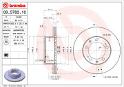 09.5783.10 Brzdový kotouč PRIME LINE BREMBO