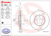 09.5801.10 Brzdový kotouč PRIME LINE BREMBO