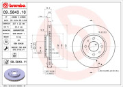 09.5843.10 Brzdový kotouč PRIME LINE BREMBO