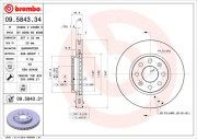 09.5843.31 Brzdový kotouč COATED DISC LINE BREMBO