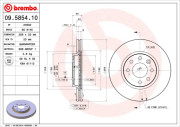 09.5854.10 BREMBO brzdový kotúč 09.5854.10 BREMBO