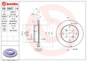 09.5857.14 Brzdový kotouč PRIME LINE BREMBO