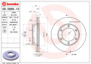 09.5866.10 BREMBO brzdový kotúč 09.5866.10 BREMBO