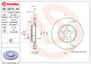 09.5870.34 Brzdový kotouč PRIME LINE BREMBO