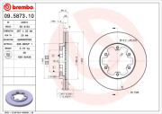 09.5873.10 BREMBO brzdový kotúč 09.5873.10 BREMBO