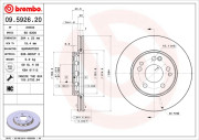 09.5926.20 BREMBO brzdový kotúč 09.5926.20 BREMBO