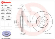 09.5931.10 Brzdový kotouč BREMBO