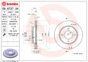 09.6727.34 Brzdový kotouč PRIME LINE BREMBO