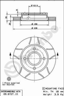 09.6727.77 Brzdový kotouč BREMBO MAX LINE BREMBO